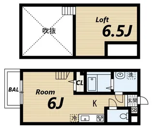 Attic立花【1階】の間取り