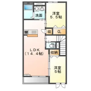 ゼファーグランディー野里【2階】の間取り