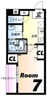 フジパレス阪急武庫之荘駅西II番館【1階】の間取り