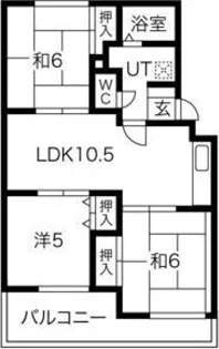ヴァンベール桜台【1階】の間取り