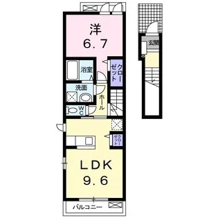 ラ・カーサ・フェリーチェ【2階】の間取り