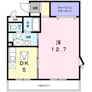 ディアコート口酒井【1階】の間取り