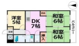 橋本第2マンション【1階】の間取り