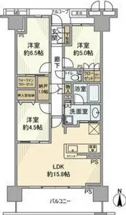 プラウドシティ伊丹【7階】の間取り