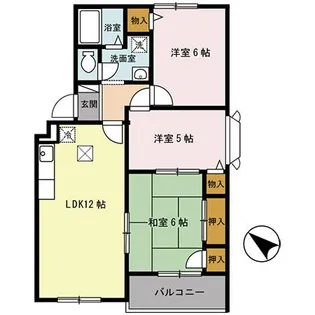 ファミール池尻【1階】の間取り
