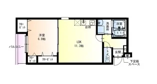 フジパレス水明公園西【3階】の間取り