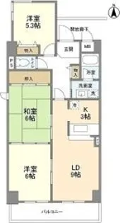 レックス伊丹【5階】の間取り