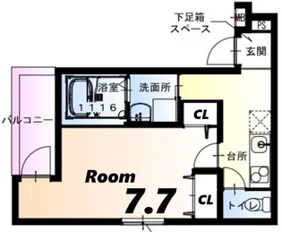 フジパレス阪急武庫之荘駅西V番館【2階】の間取り