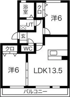 モン・ロワイアル【1階】の間取り