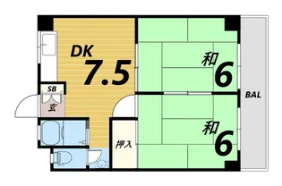コーポ白峰【3階】の間取り