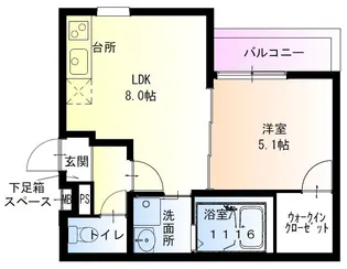 フジパレス立花水堂町【3階】の間取り