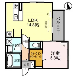 SUN BRIGHT EAST【1階】の間取り