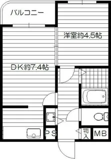オーキッド武庫川【1階】の間取り