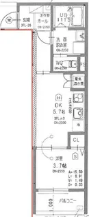 EIJU Tsukamoto【3階】の間取り