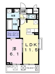 ヴェーネレア【1階】の間取り