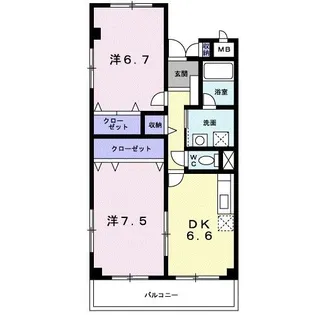 ビアレイド【2階】の間取り