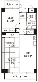 パラディーゾ坂部【4階】の間取り