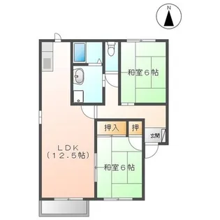ハイツサトウ弐番館【1階】の間取り