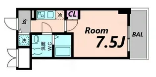 エス・キュート尼崎Ⅱ【8階】の間取り