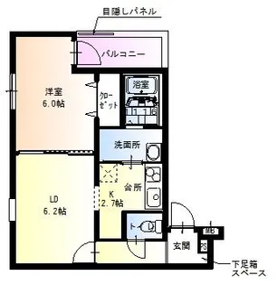 フジパレス南武庫之荘Ⅰ番館【2階】の間取り