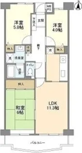 ヴェルドール武庫之荘北【4階】の間取り