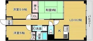 サンパティーク昆陽【2階】の間取り