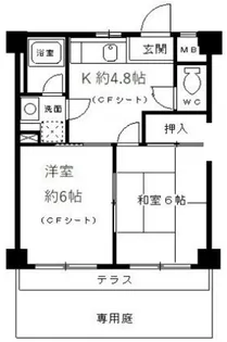 セシル富松【1階】の間取り