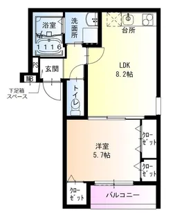フジパレス武庫之荘東Ⅰ番館【1階】の間取り