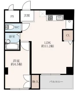 マブランシェット弦月【5階】の間取り