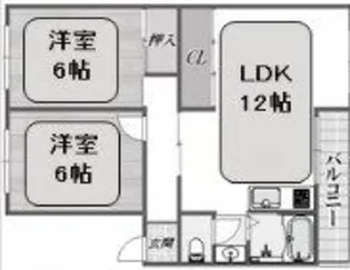 クローカスハイツ【1階】の間取り