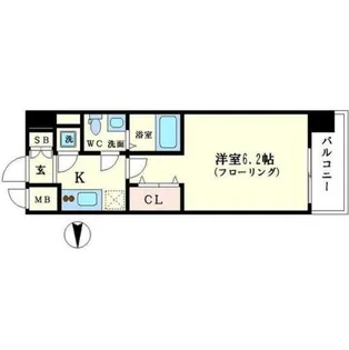 エスリード大阪シティグランツ【9階】の間取り