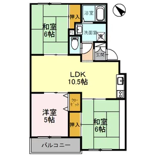 メゾン鈴原【1階】の間取り