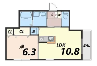 リリーコート【2階】の間取り