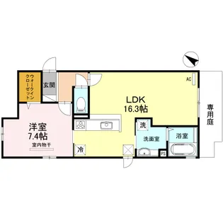 Alcione壱番館【1階】の間取り