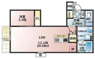 リファインド武庫川2【2階】の間取り