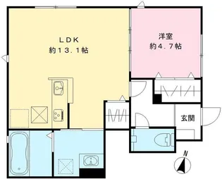 ソレイユ伊丹B棟【1階】の間取り