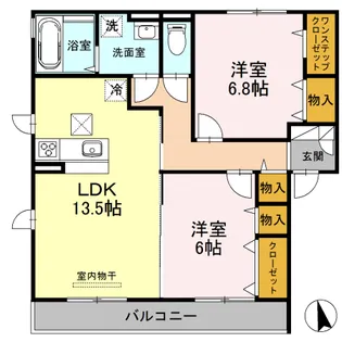 ヴィラ・デュオ B棟【1階】の間取り