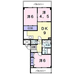 グランドールUM2【3階】の間取り