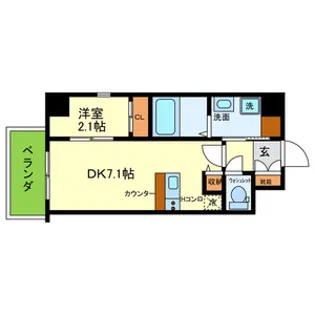 ONLYONE伊丹千僧【5階】の間取り
