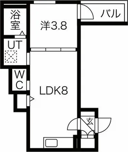 パルティール武庫川2【3階】の間取り