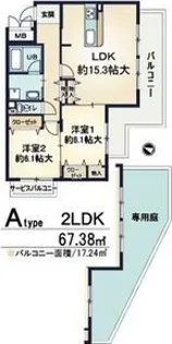 FLOREAR潮江【3階】の間取り