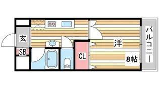 サンシャイン住吉【4階】の間取り