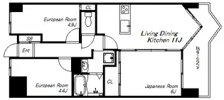プレステージ深江南町【8階】の間取り