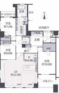 ジオ西宮北口ザグレイス【1階】の間取り