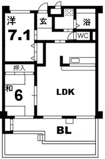 ルネスボヌール【1階】の間取り