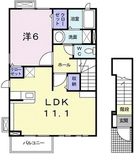 カーサ コンテント【2階】の間取り