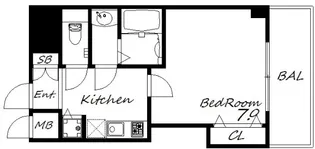 Luxe芦屋南【3階】の間取り