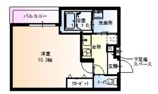 フジパレス園田VI番館【1階】の間取り