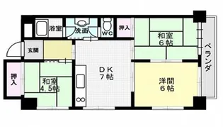 ネオライフ伊丹【4階】の間取り