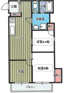 グランディア武庫之荘【2階】の間取り